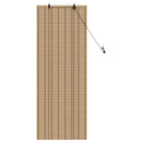 vidaXL Roletta Természet 40 x 160 cm Bambusz