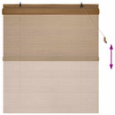 vidaXL Roletta Barna 130 x 160 cm Bambusz