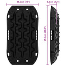 vidaXL Tapadási tábla 2 pcs Fekete 57,5x30,5x5,5 cm
