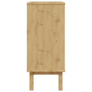 vidaXL Fiókos szekrény OTTA Fekete 76,5 x 39,5 x 90 cm Tömör Fenyőfa