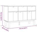 vidaXL Széf OTTA Barna és Fekete 114 x 43 x 73,5 cm
