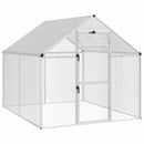 vidaXL Madár kalitka Ezüst 181,5 x 221 x 173,5 cm Hegesztett drót háló