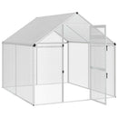 vidaXL Madár kalitka Ezüst 181,5 x 221 x 173,5 cm Hegesztett drót háló