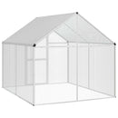 vidaXL Madár kalitka Ezüst 181,5 x 221 x 173,5 cm Hegesztett drót háló