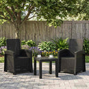vidaXL Dönthető kertiszék rattan hatású 2 pcs Antracitszürke PP