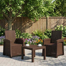 vidaXL Dönthető kertiszék rattan hatású 2 pcs Barna PP