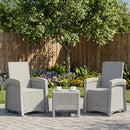 vidaXL Dönthető kertiszék rattan hatású 2 pcs Fehér PP