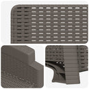 vidaXL Dönthető kertiszék rattan hatású 2 pcs Világosszürke PP