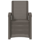 vidaXL Dönthető kertiszék rattan hatású 2 pcs Világosszürke PP