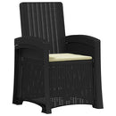 vidaXL Dönthető kertiszék rattan hatású 2 pcs PP