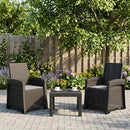 vidaXL Dönthető kertiszék rattan hatású 2 pcs Antracitszürke PP