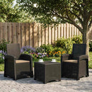 vidaXL Dönthető kertiszék rattan hatású 2 pcs PP