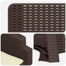 vidaXL Dönthető kertiszék rattan hatású 2 pcs Barna és Krém színű PP
