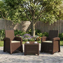 vidaXL Dönthető kertiszék rattan hatású 2 pcs Barna és Krém színű PP