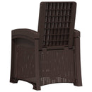 vidaXL Dönthető kertiszék rattan hatású 2 pcs Barna és Antracitszürke