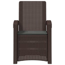 vidaXL Dönthető kertiszék rattan hatású 2 pcs Barna és Antracitszürke