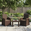 vidaXL Dönthető kertiszék rattan hatású 2 pcs Barna és Tópszínű PP