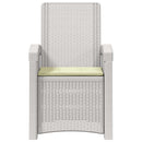 vidaXL Dönthető kertiszék rattan hatású 2 pcs Fehér és Krém színű PP