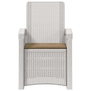 vidaXL Dönthető kertiszék rattan hatású 2 pcs Fehér és Tópszínú PP