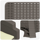 vidaXL Dönthető kertiszék rattan hatású 2 pcs Világosszürke és Krém PP