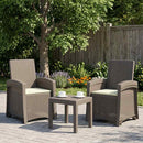 vidaXL Dönthető kertiszék rattan hatású 2 pcs Világosszürke és Krém PP