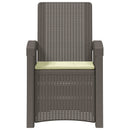vidaXL Dönthető kertiszék rattan hatású 2 pcs Világosszürke és Krém PP