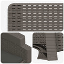 vidaXL Dönthető kertiszék rattan hatású 2 pcs