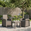 vidaXL Dönthető kertiszék rattan hatású 2 pcs