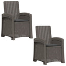 vidaXL Dönthető kertiszék rattan hatású 2 pcs