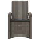 vidaXL Dönthető kertiszék rattan hatású 2 pcs