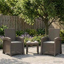 vidaXL Dönthető kertiszék rattan hatású 2 pcs Világosszürke PP