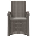 vidaXL Dönthető kertiszék rattan hatású 2 pcs Világosszürke PP