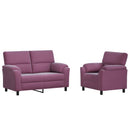 vidaXL Kanapé Szett 2 pcs Lila Bársony
