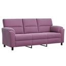 vidaXL Kanapé Szett 3 pcs Lila Bársony