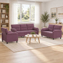 vidaXL Kanapé Szett 3 pcs Lila Bársony