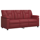 vidaXL Kanapé Szett 2 pcs Bordó Műbőr