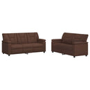 vidaXL Kanapé Szett 2 pcs Barna Műbőr