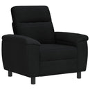 vidaXL Kanapé Szett 2 pcs Fekete Szövet