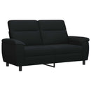 vidaXL Kanapé Szett 2 pcs Fekete Szövet