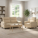 vidaXL Kanapé Szett 2 pcs Krémszínű Szövet