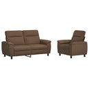vidaXL Kanapé Szett 2 pcs Barna Szövet