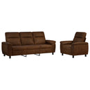 vidaXL Kanapé Szett 2 pcs Barna Műsuede Bőr