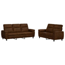vidaXL Kanapé Szett 2 pcs Barna Műsuede Bőr