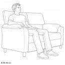 vidaXL Kanapé Kék 174 x 85 x 93 cm Bársony