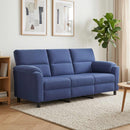 vidaXL Kanapé Rendőrségi kék 214 x 85 x 93 cm Bársony