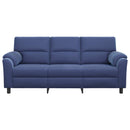 vidaXL Kanapé Rendőrségi kék 214 x 85 x 93 cm Bársony