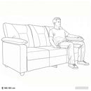 vidaXL Kanapé Fekete 191 x 85 x 93 cm Műbőr
