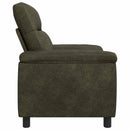 vidaXL Kanapé Katonai zöld 95 x 90 x 95 cm Műsuede Bőr