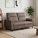 vidaXL Kanapé Sötétszürke 178 x 90 x 95 cm Műsuede Bőr