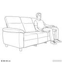 vidaXL Kanapé Barna 214 x 90 x 95 cm Műsuede Bőr